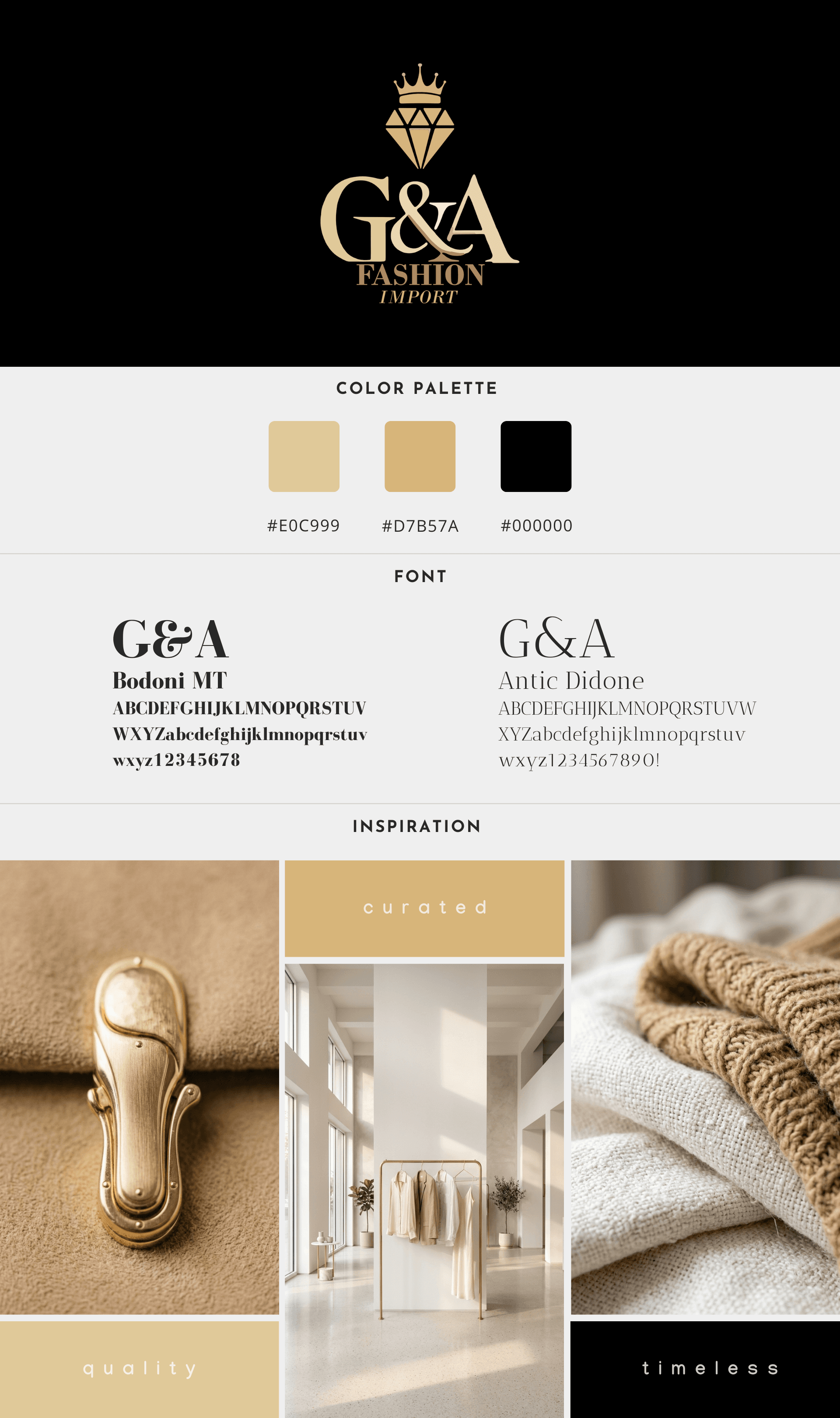 g&a fashion import brand design